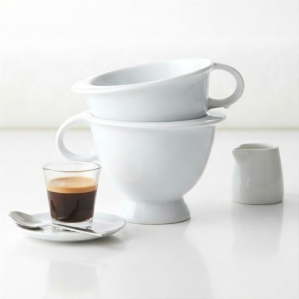 Rare Crate and Barrel Tea Cups Mug (1) Goop CB2 Espresso Sculptural Art Gift